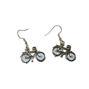 Y2K Retro Black Bicycle Drop Earrings